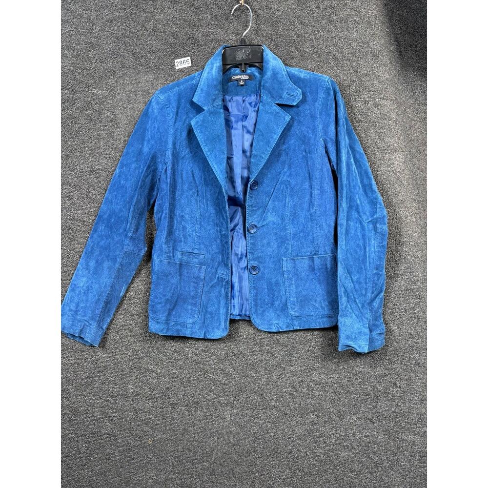 Chadwicks of Boston Jacket Womens 8 Suede Leather Blazer Lined Classic Pockets